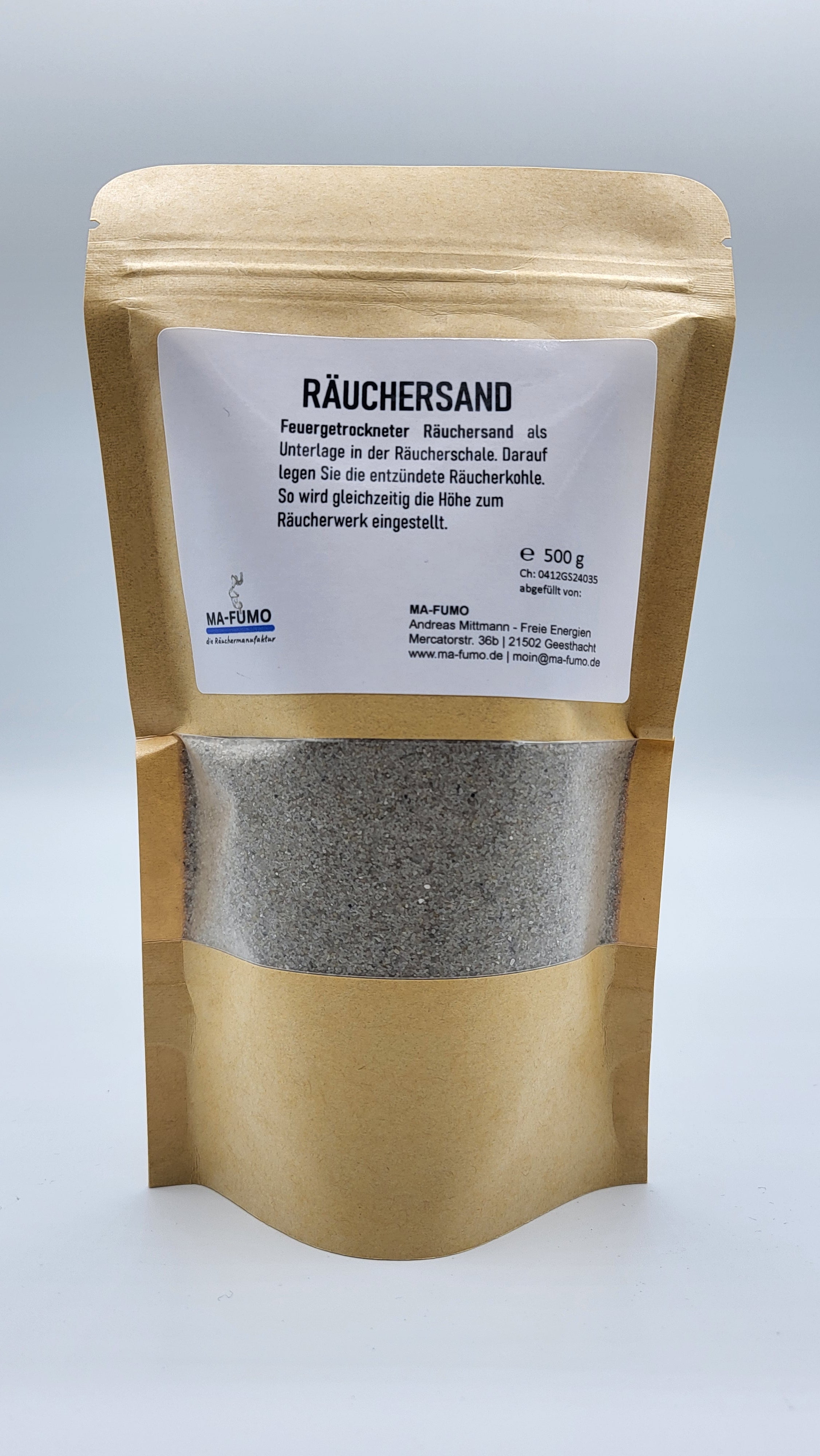 Feuergetrockneter Räuchersand, Feuersand, Räuchern mit Kohle, Räuchern mit Sieb, Räucherwerk, nachhaltige Verpackung, wieder Verschließbar, Räuchermanufaktur, Räucherzubehör
