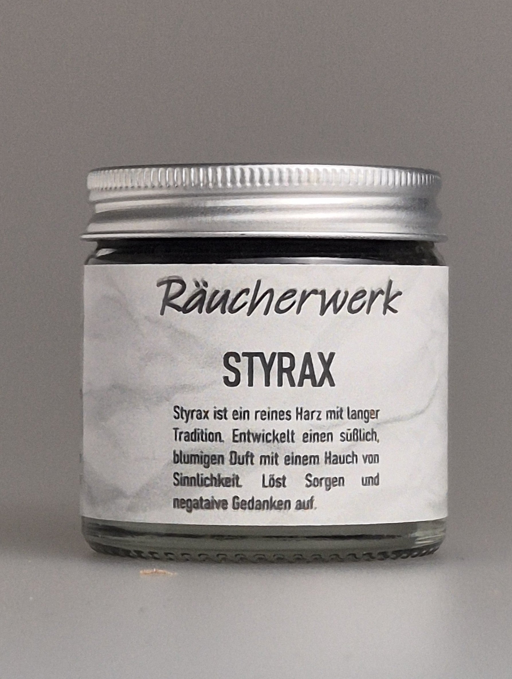 Räucherwerk, Räuchermischung, Styrax, Harz, blumig süßlicher Duft, löst Sorgen und negative Gedanken auf, Hauch von Sinnlichkeit, Liebe, Räuchermanufaktur, Ma-Fumo