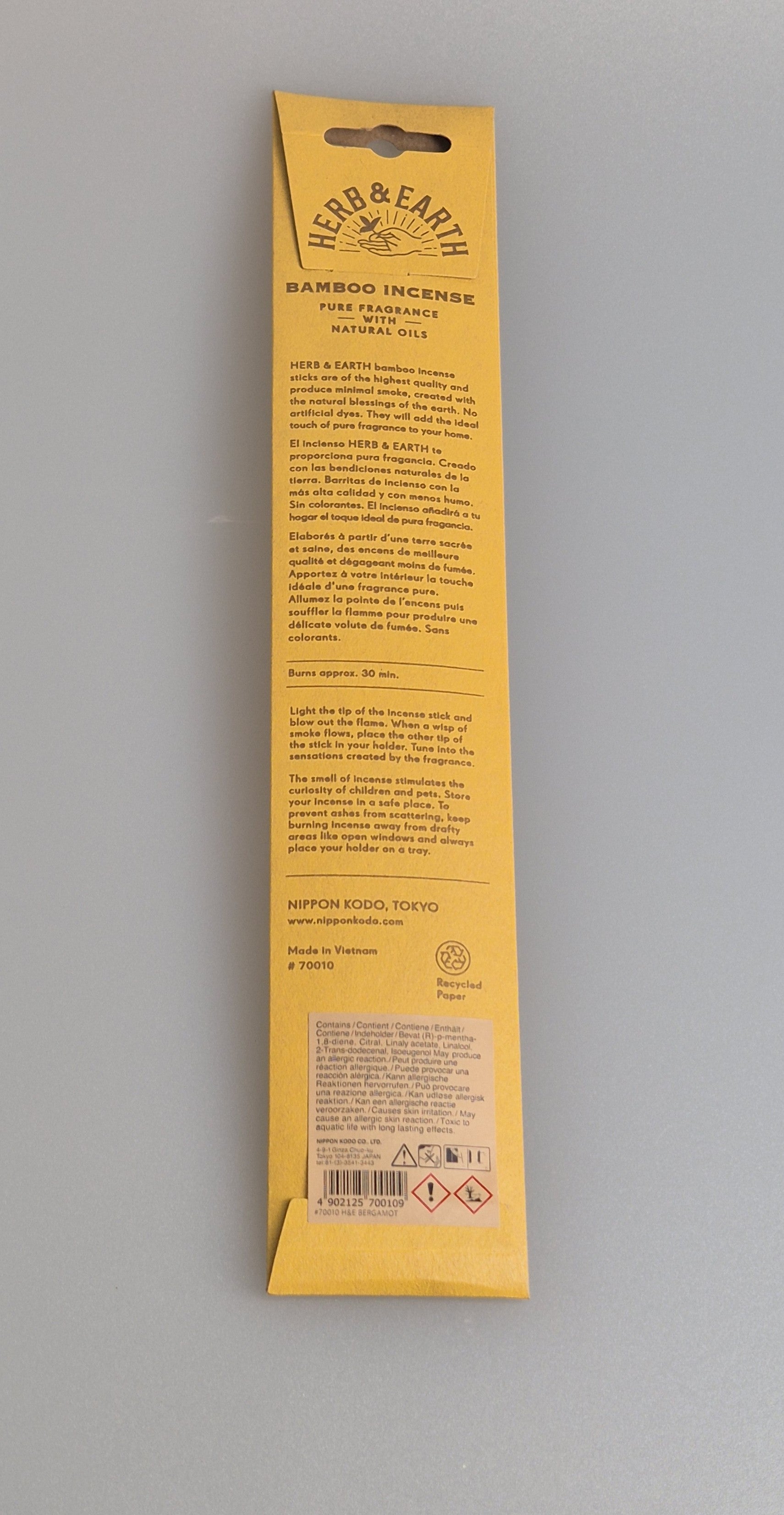 Japanische Räucherstäbchen aus Bergamot, purify your soul