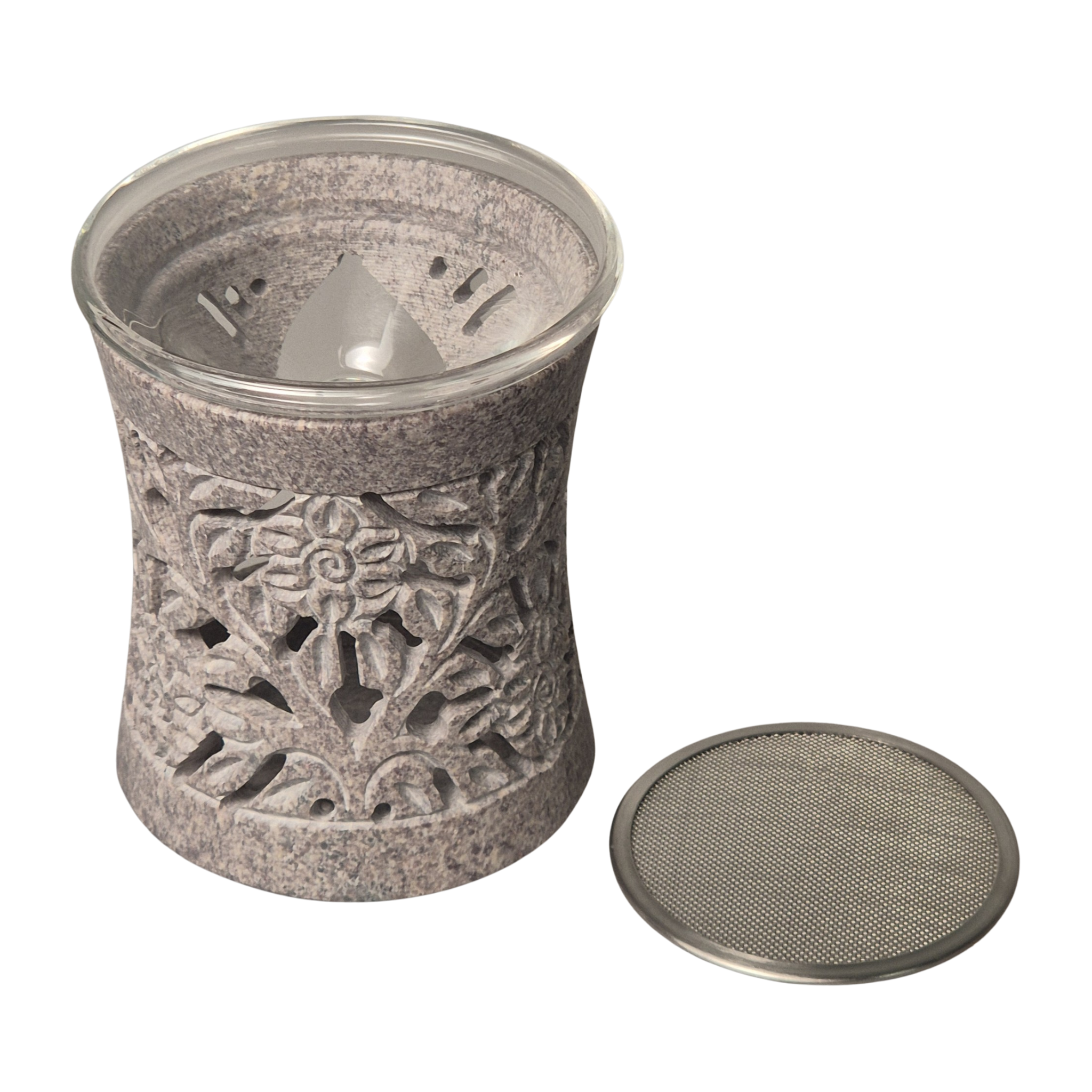 Räucherzubehör - Glaseinsatz für Räucherstövchen. Zum Räuchern für ätherische Öle / Wasser Gemische. Kann einfach gegen das Sieb getauscht werden