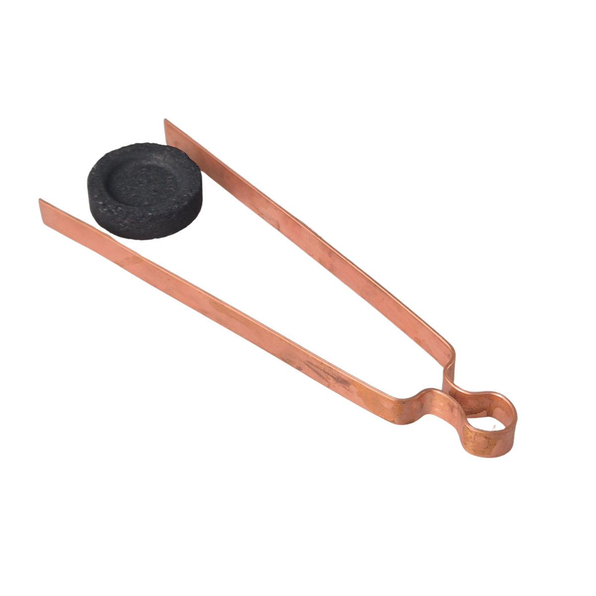 Räucherzange aus Kupfer zum halten der Räucherkohle, Länge ca. 19cm