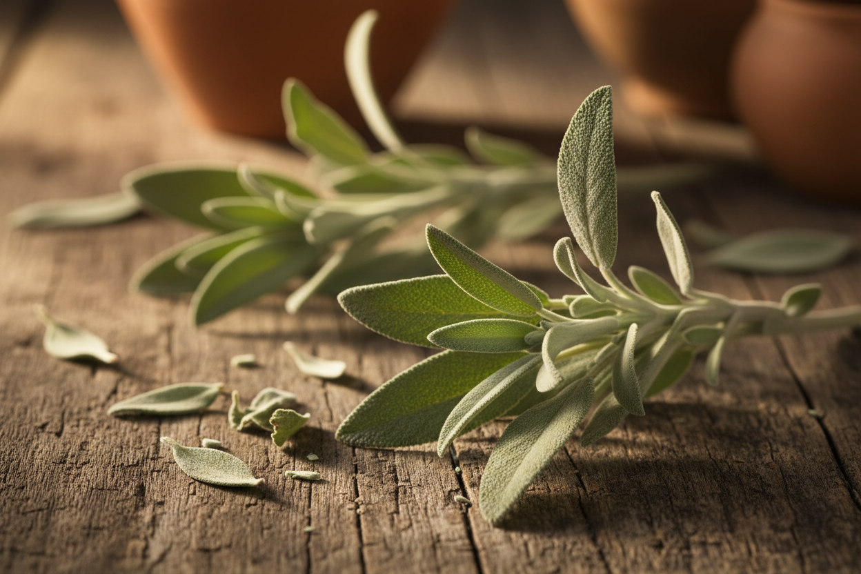 Getrocknete Salbeiblätter (Salvia officinalis) – Der König der Räucherkräuter