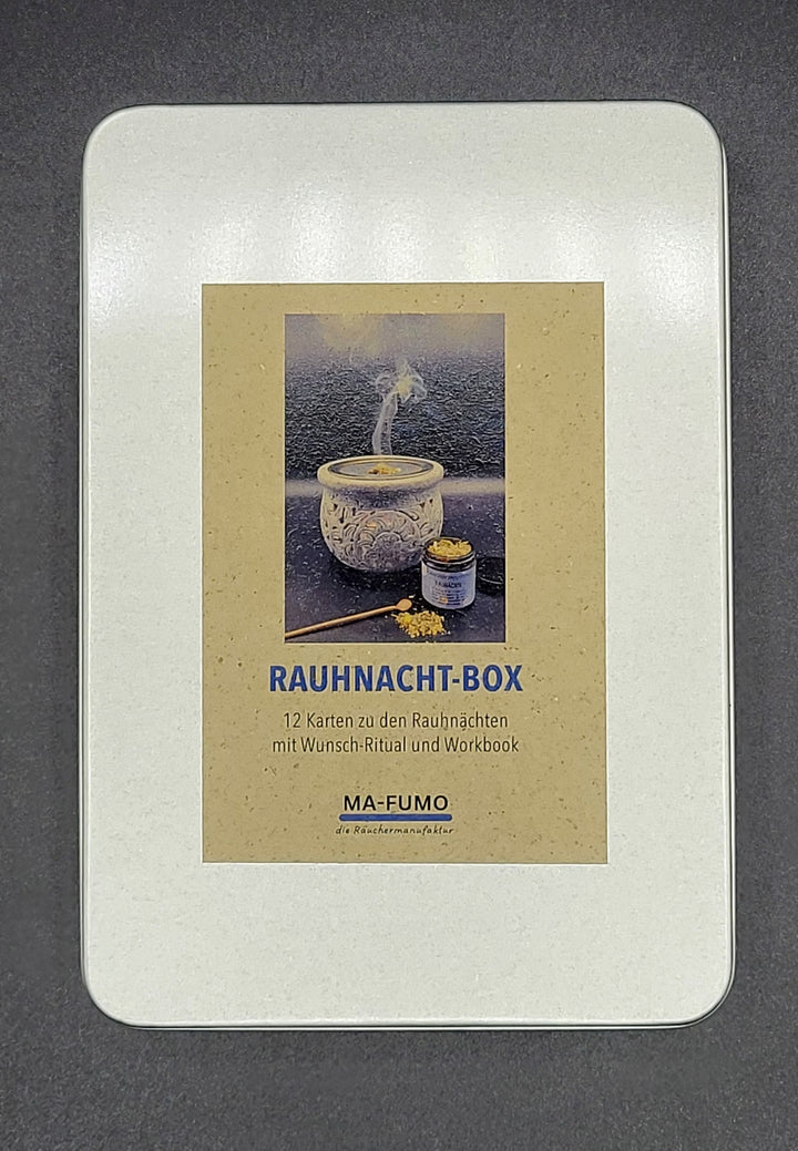 Rauhnächte, Box mit 12 Karten für die Rauhnächte, mit Wunschritual und Workbook - bei Ma-Fumo zu bestellen