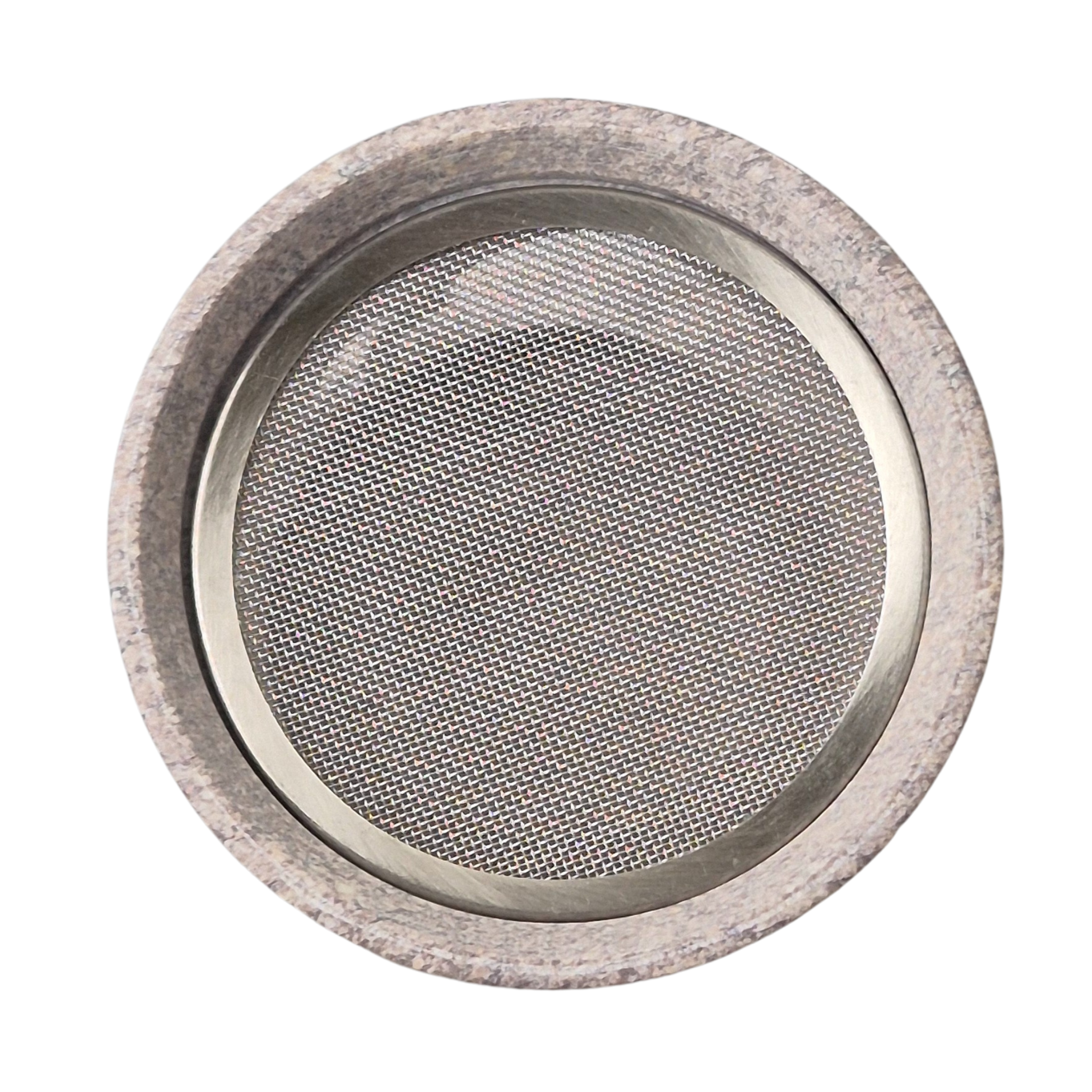 Speckstein Räuchergefäß, 6 cm Sieb, Farbe grau, Motiv Blume, im Mafumo Shop online zu bestellen