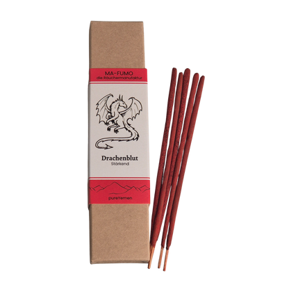 von hand gerollte räucherstäbchen aus dem jemen mit drachenblut harz