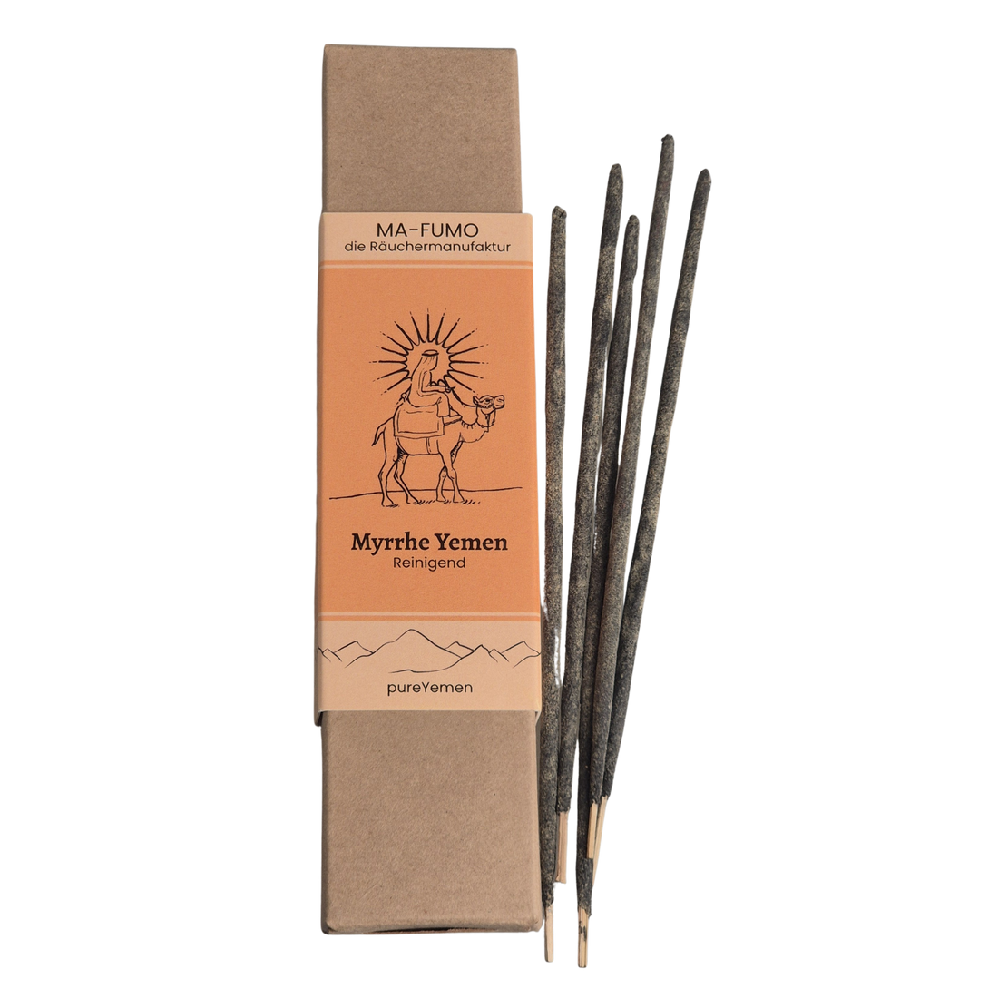 von Hand gerollte Räucherstäbchen aus dem Jemen.  Ohne Zusätze, ohne Chemie - 100% natürliche Rohstoffe. Zu bestellen im MAFUMO Shop