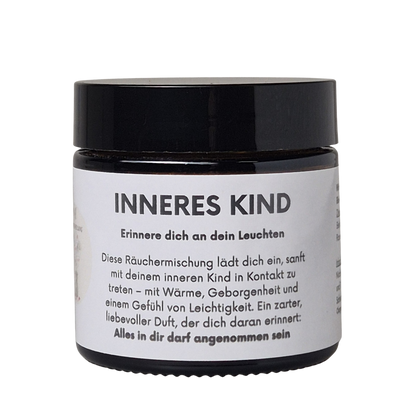 Räuchermischung INNERES KIND - Erinnere dich an dein Leuchten, 60ml im Glastiegel im Shop von MAFUMO