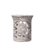 Räuchergefäß aus Speckstein mit Sonnensymbol und Edelstahl-Sieb ø 6 cm – hellgrau – MAFUMO Räuchermanufaktur