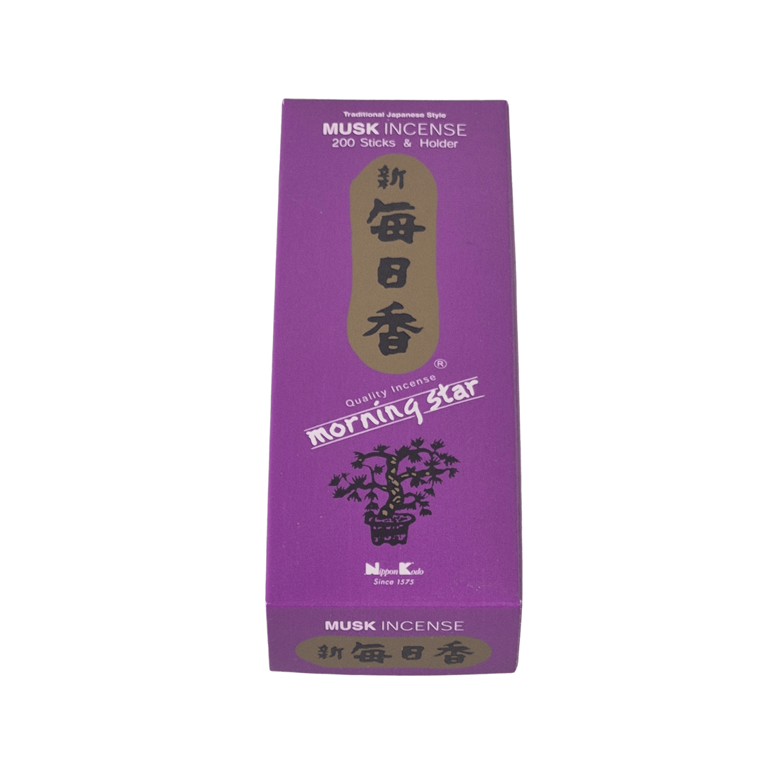 Musk -Moschus Räucherstäbchen Packung von Nippon Kodo-200 Sticks mit Keramikhalter