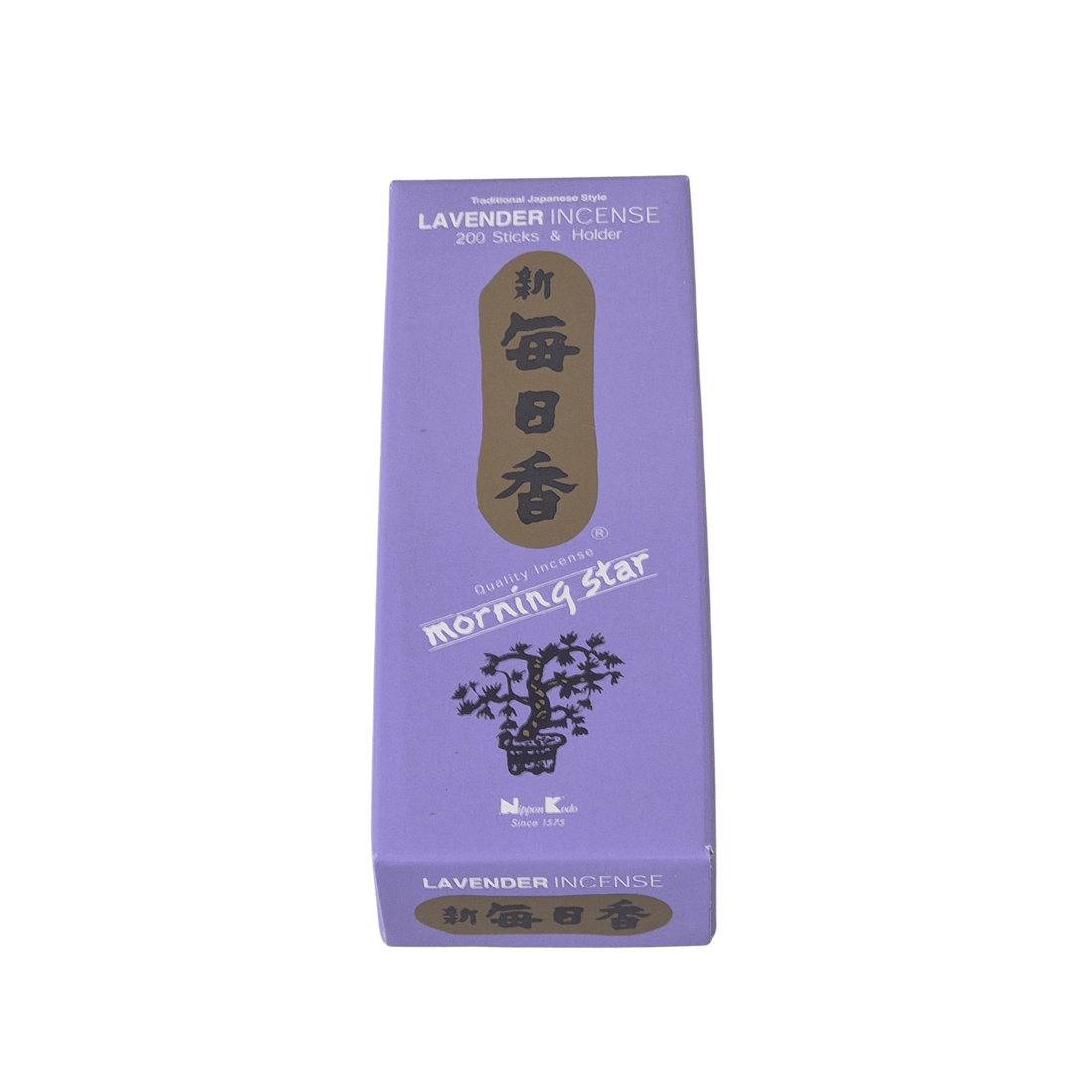 Großpackung Räucherstäbchen Duft Lavendel von Nippon Kodo, 200 Sticks pro Packung inkl. kleinem Keramikhalter