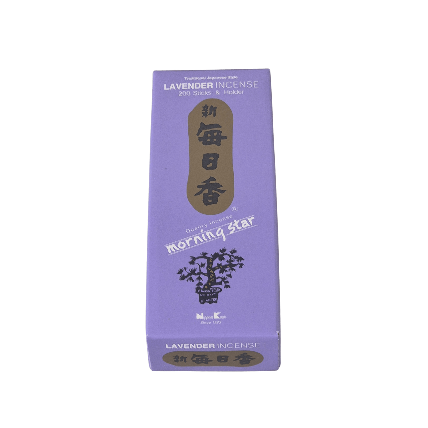 Großpackung Räucherstäbchen Duft Lavendel von Nippon Kodo, 200 Sticks pro Packung inkl. kleinem Keramikhalter