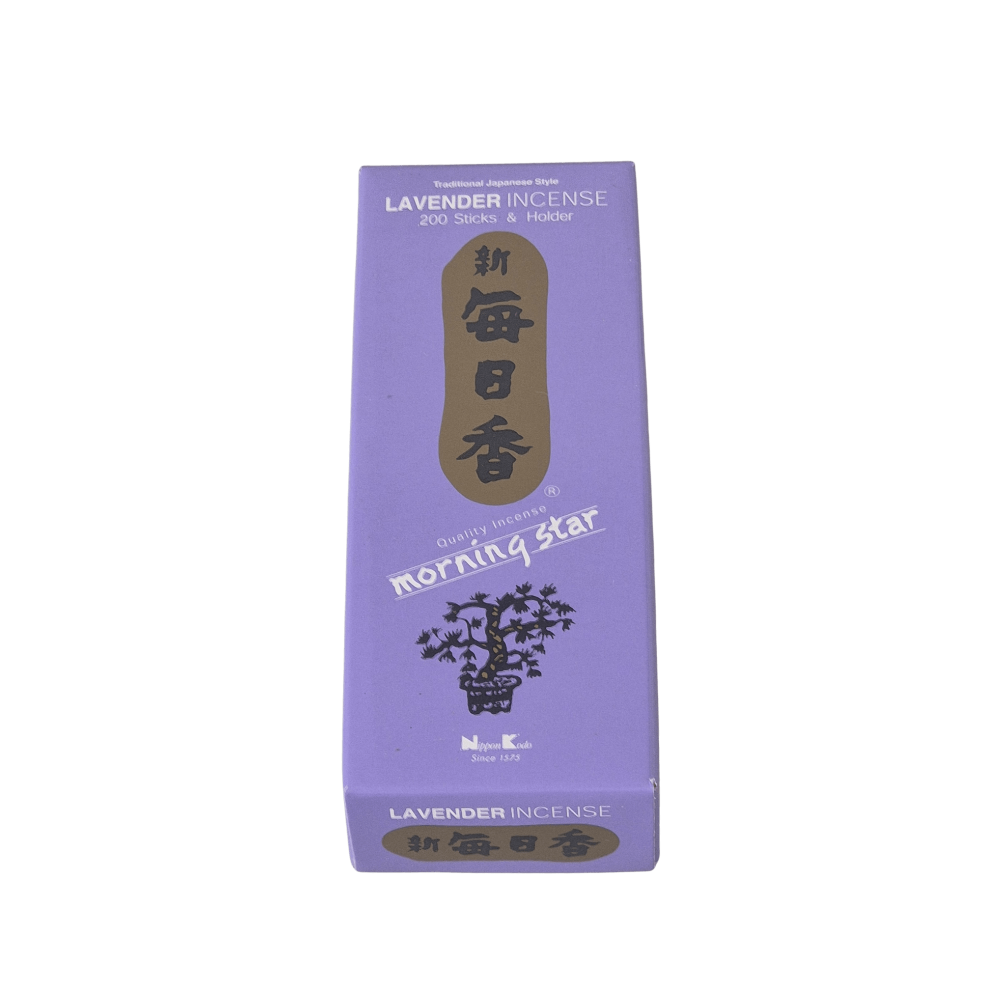Großpackung Räucherstäbchen Duft Lavendel von Nippon Kodo, 200 Sticks pro Packung inkl. kleinem Keramikhalter
