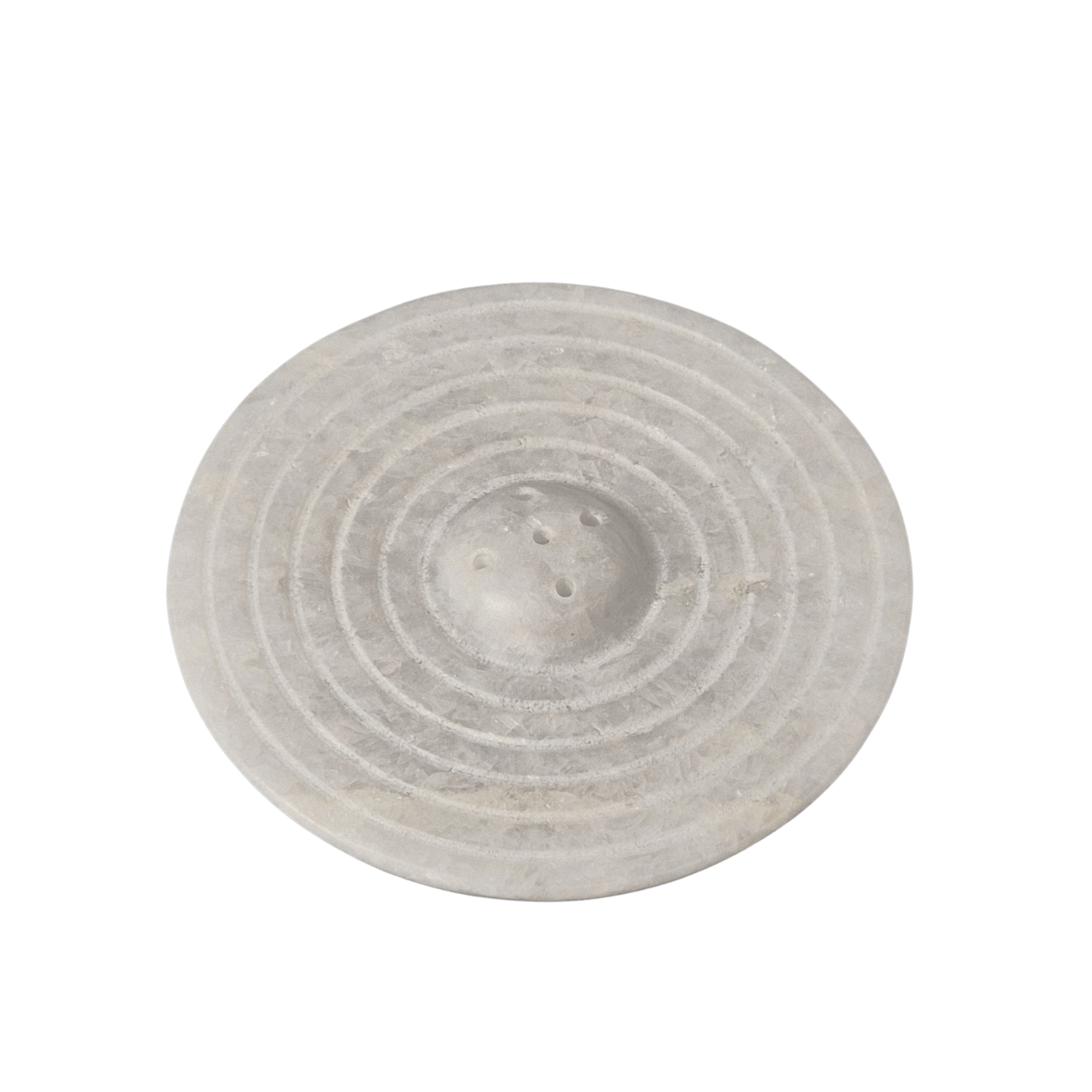 Räucherstäbchenhalter White Circle aus weißem Marmor ø 10 cm – MAFUMO