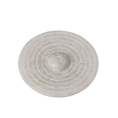 Räucherstäbchenhalter White Circle aus weißem Marmor ø 10 cm – MAFUMO