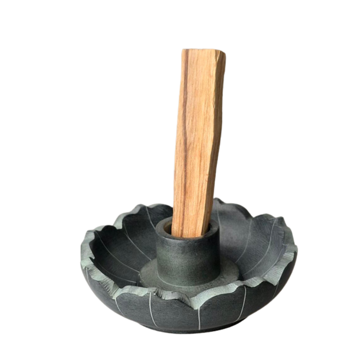 Palo Santo Stick im Specksteinhalter in Lotusform