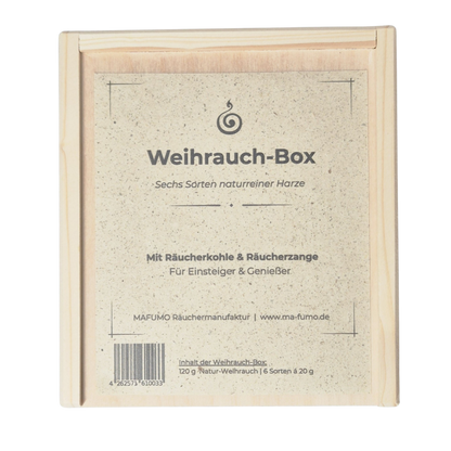 Weihrauch-Box Inhalt – Anleitung und Beschreibung der 6 Weihrauch-Sorten | MAFUMO