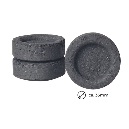 Räucherkohle, d=33m, die Rolle enthält 10 Kohletabletten, Brenndauer je Tablette ca. 30 Min., Selbstzünderkohle