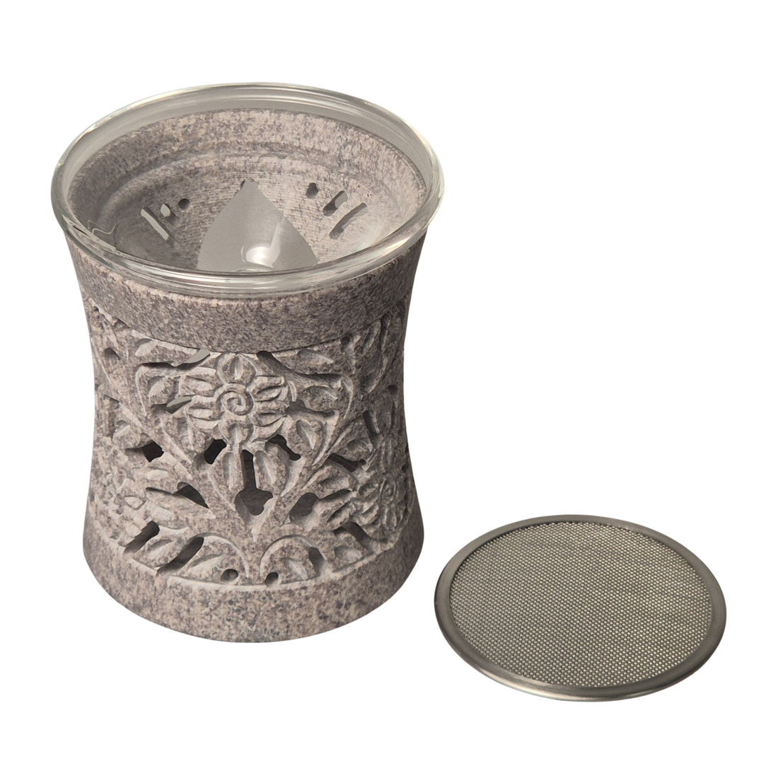 Räucherzubehör - Glaseinsatz für Räucherstövchen. Zum Räuchern für ätherische Öle / Wasser Gemische. Kann einfach gegen das Sieb getauscht werden