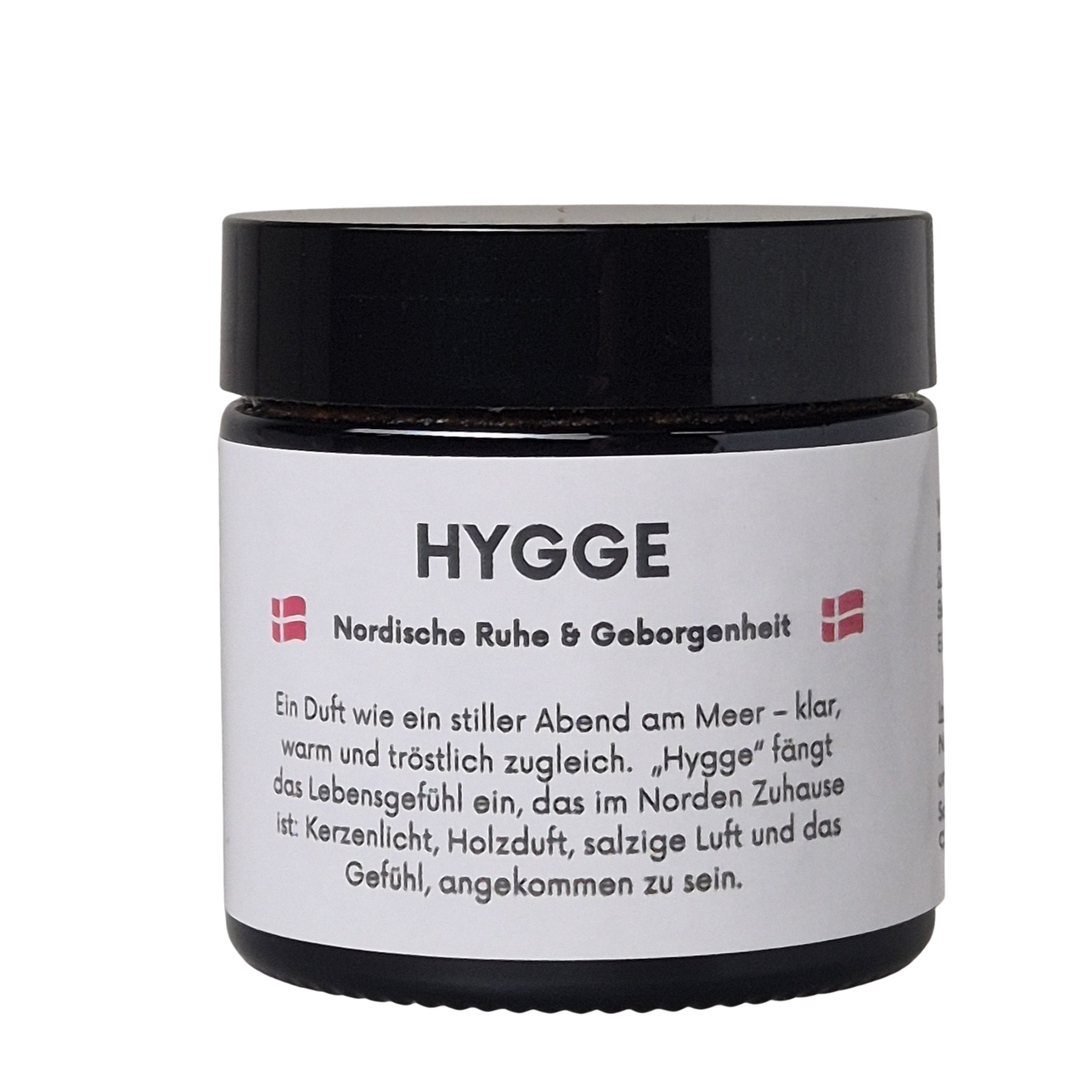 Räuchermischung HYGGE, das Gefühl nordischer Ruhe und Gelassenheit, bei MAFUMO als Räuchermischung im Glastiegel mit 60ml Inhalt