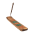 Stäbchenhalter im keltischen Design mit echten Adventurinsteinen eingelassen. Symbolisch steckt ein Räucherstäbchen im Halter.