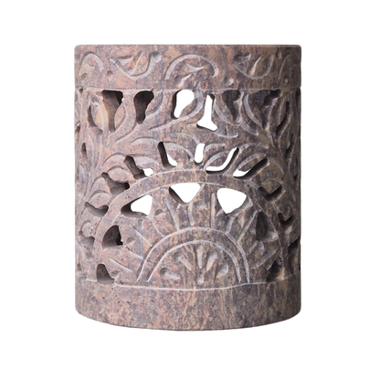 Räuchergefäß aus Speckstein mit Edelstahlsieb, Sieb d= 6cm zum Räuchern. Im MAFUMO Shop erhältlich