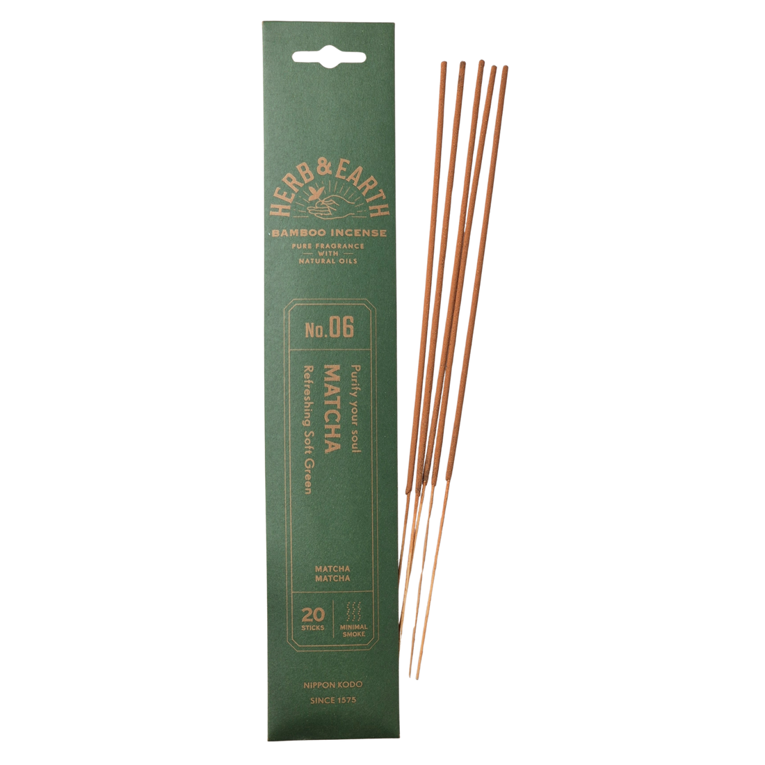 Japanische Räucherstäbchen aus Matcha vom Hersteller Nippon Kodo