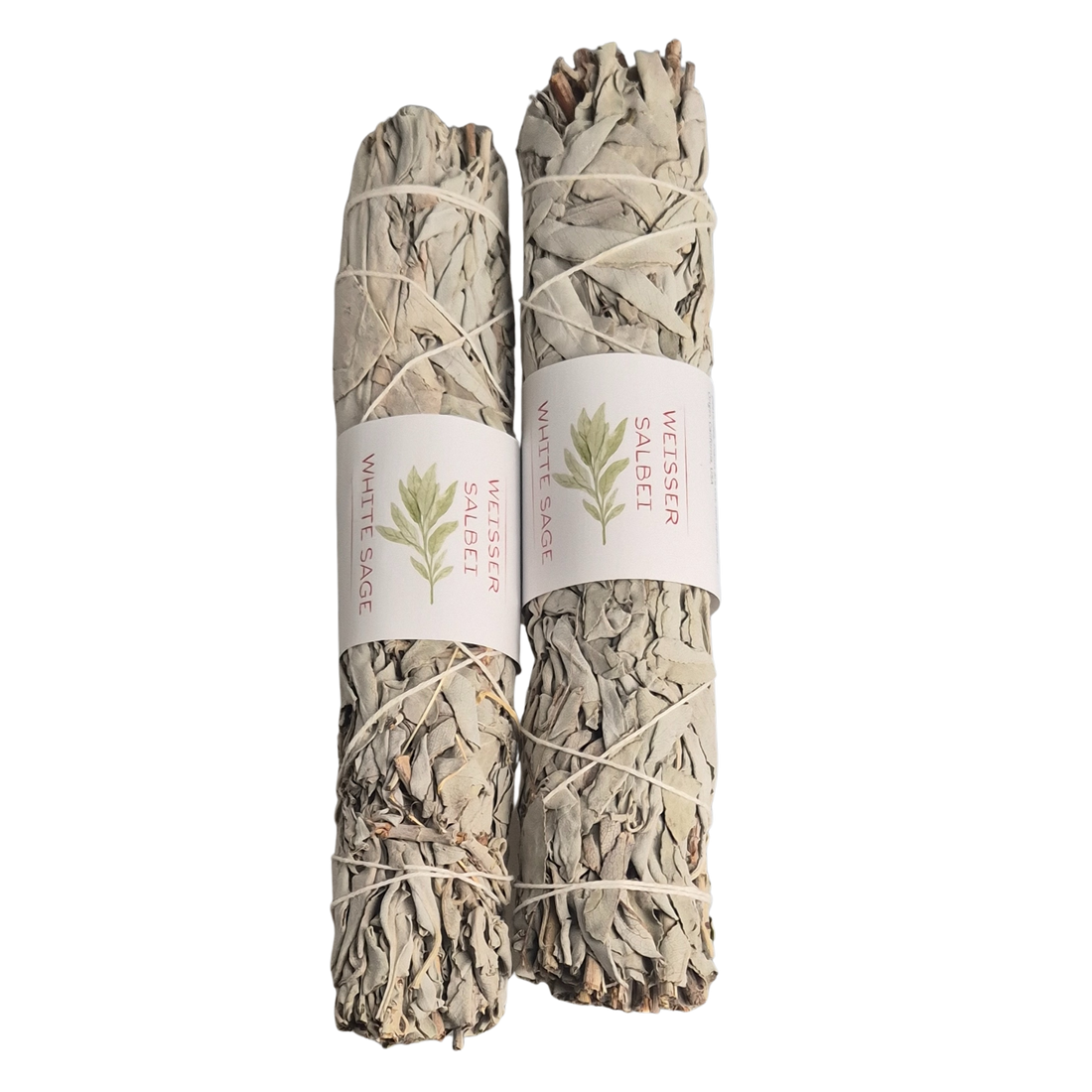 Smudge Weißer Salbei, Räucherbündel groß, 22-25cm lang. Der Weiße Salbei (White Sage) stammt aus Mexico und den USA. Kontrollierte Einfuhr!
