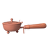 Räucherpfanne, Tragegefäß zum Räuchern auf Kohle mit praktischem Holzgriff zum halten und schwenken