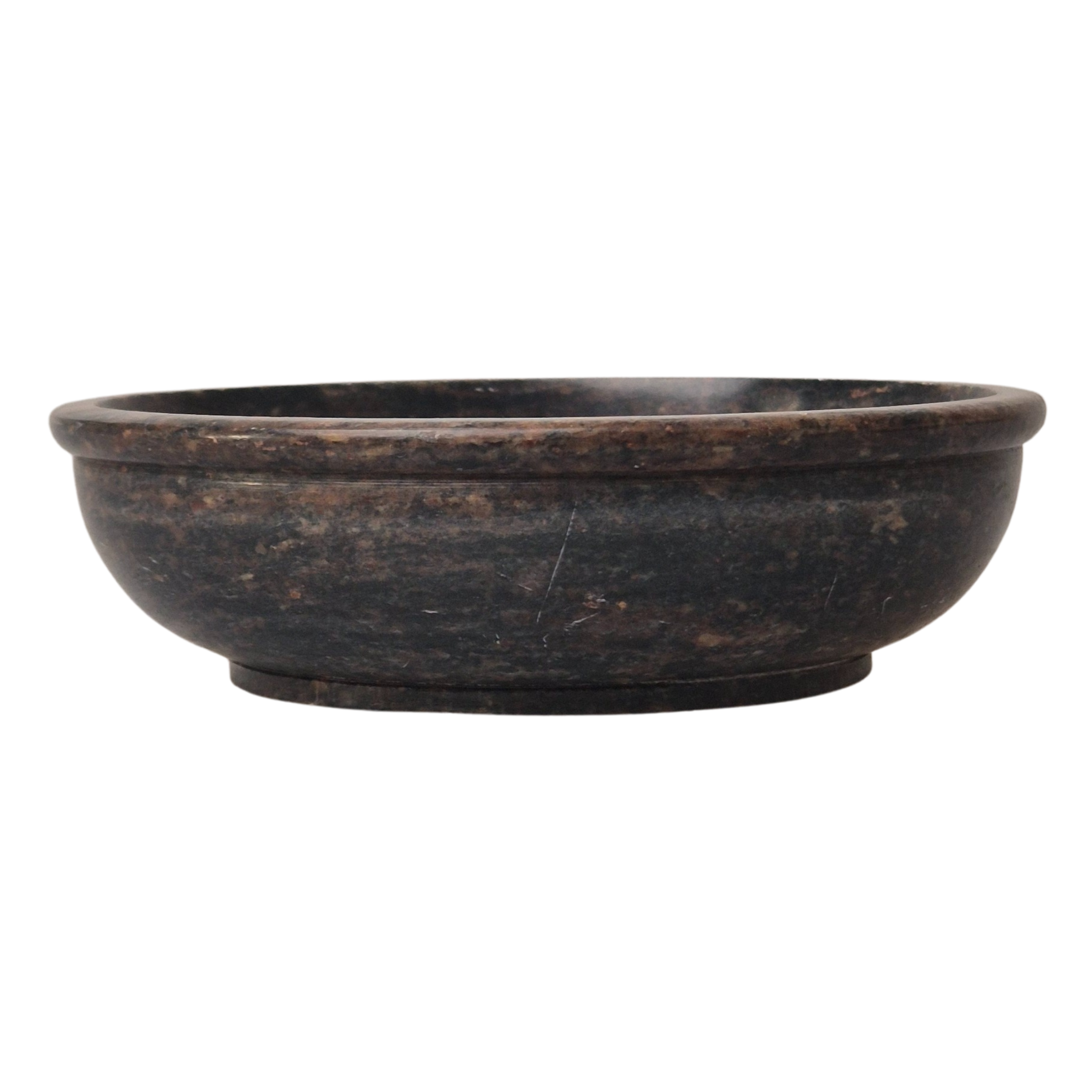Speckstein Räucherschale, d=13cm, Farbe dunkel, zum Räuchern auf Kohle - im Mafumo Shop erhältlich