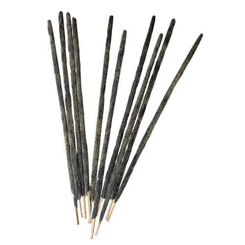 alle 4 Sorten der pureYemen Räucherstäbchen - naturrein, regional und von Hand gedreht. Brenndauer bis zu 90 Minuten pro Stäbchen