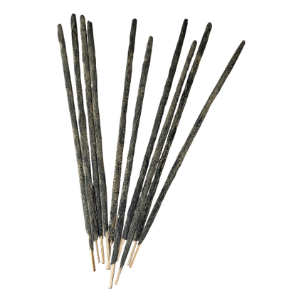 alle 4 Sorten der pureYemen Räucherstäbchen - naturrein, regional und von Hand gedreht. Brenndauer bis zu 90 Minuten pro Stäbchen