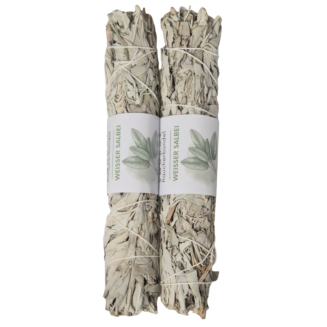 Smudge Weißer Salbei, Räucherbündel groß, 23 cm lang. Der Weiße Salbei (White Sage) stammt aus Mexico und den USA. Kontrollierte Einfuhr!