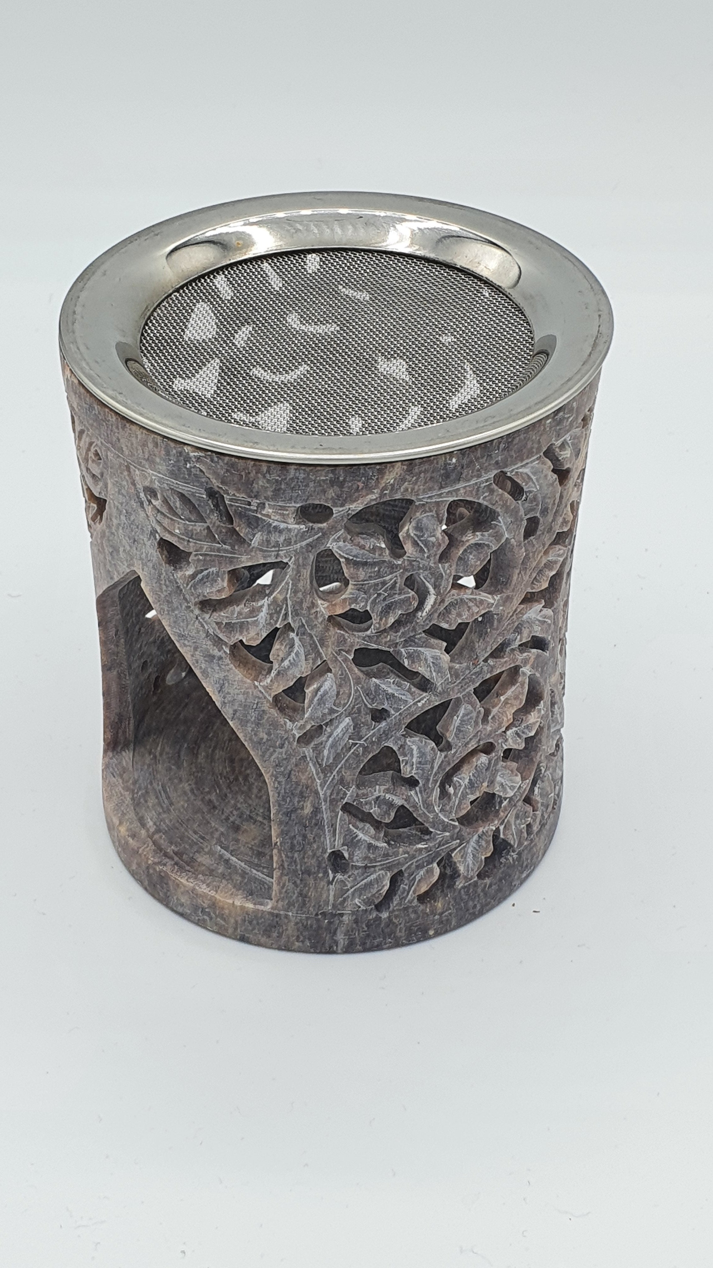 Räuchern, Siebträger, Speckstein, Dufträuchern, Räuchermischung, mit Kerze räuchern