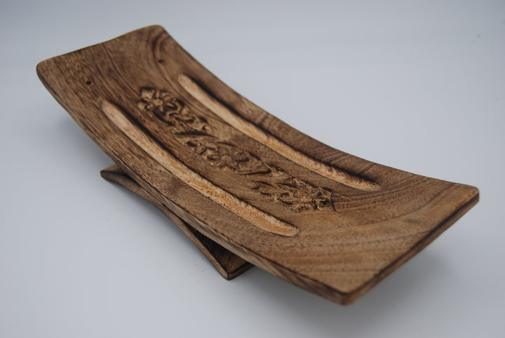 Stäbchenhalter, Räucherstäbchen, Räucherstäbchenhalter, Holz, Räuchermanufaktur, für zwei Stäbchen gleichzeitig