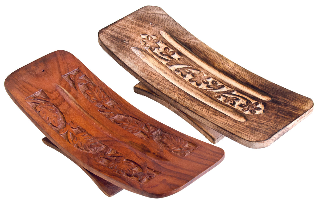 Stäbchenhalter, Räucherstäbchen, Räucherstäbchenhalter, Holz, Räuchermanufaktur, für zwei Stäbchen gleichzeitig
